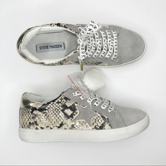 STEVE MADDEN AMALFI STAR SNEAKERS SIZE 8 1/5 ⚫️ - Picture 6 of 8